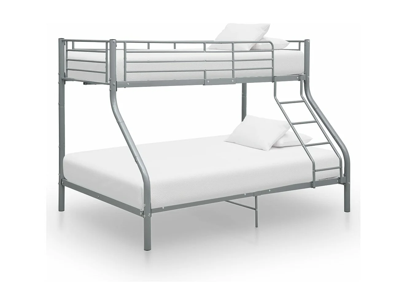 Stapelbedframe metaal grijs 140x200 cm/90x200 cm