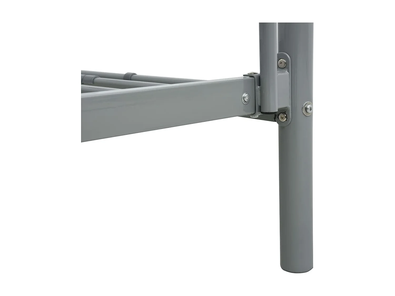 Stapelbedframe metaal grijs 140x200 cm/90x200 cm