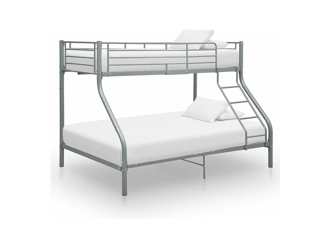 Etagenbettgestell Grau Metall 140x200 cm/90x200 cm