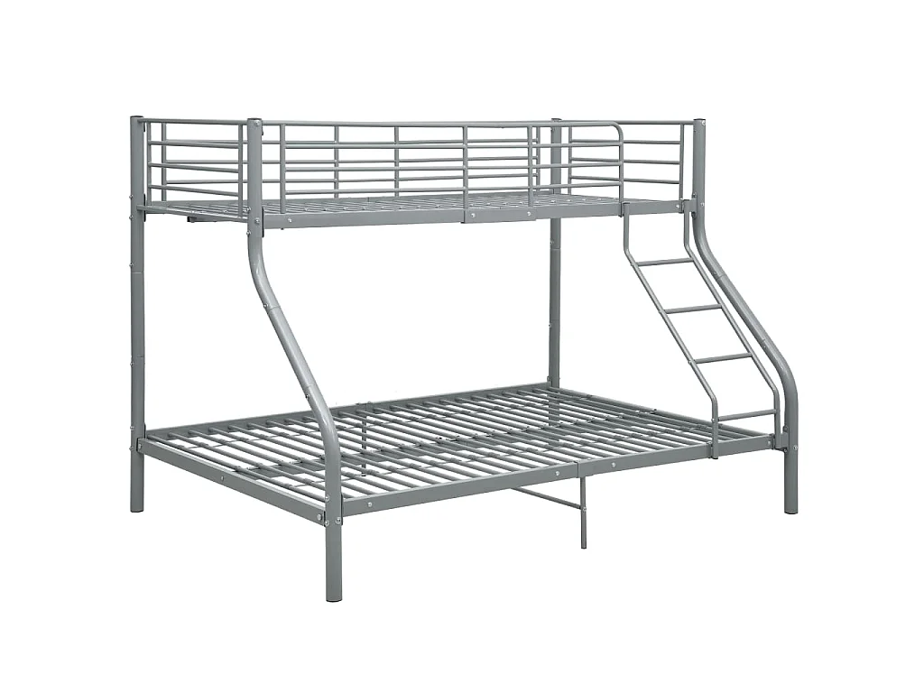 Cadre de lit superposé sans matelas gris 140x200 cm/90x200 cm