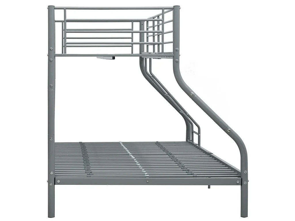 Cadre de lit superposé sans matelas gris 140x200 cm/90x200 cm