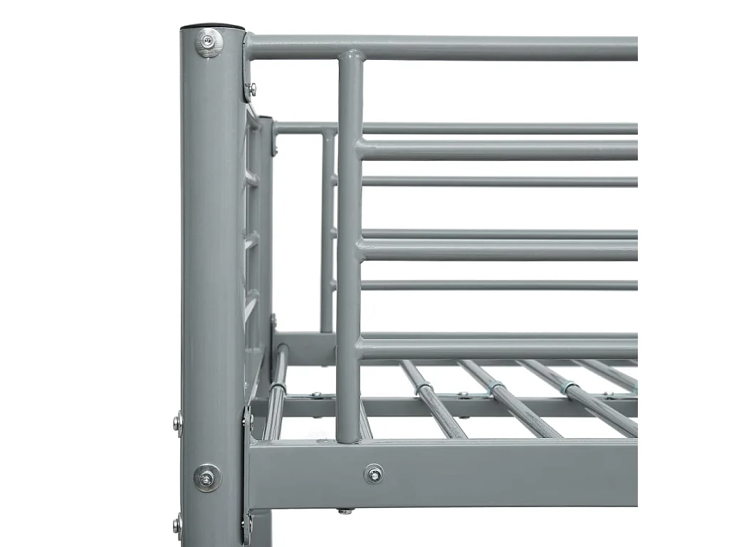 Cadre de lit superposé sans matelas gris 140x200 cm/90x200 cm