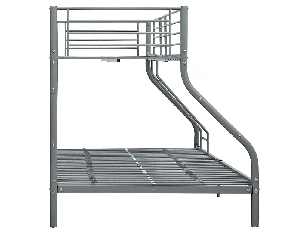 Cadre de lit superposé sans matelas gris 140x200 cm/90x200 cm