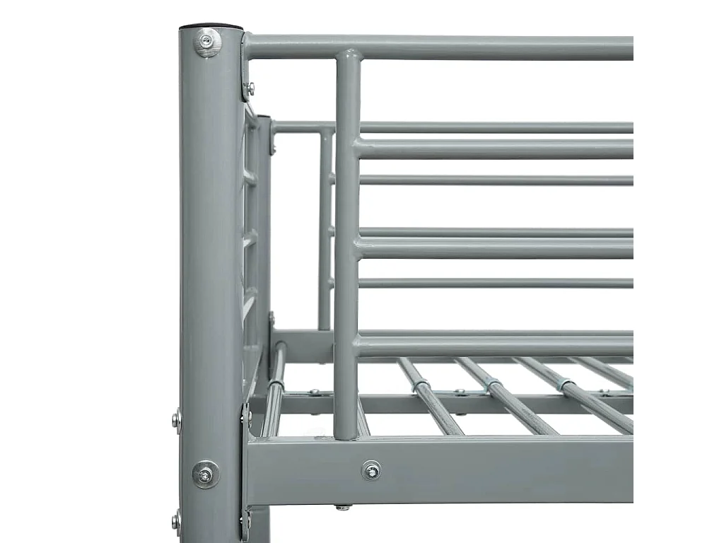 Cadre de lit superposé sans matelas gris 140x200 cm/90x200 cm