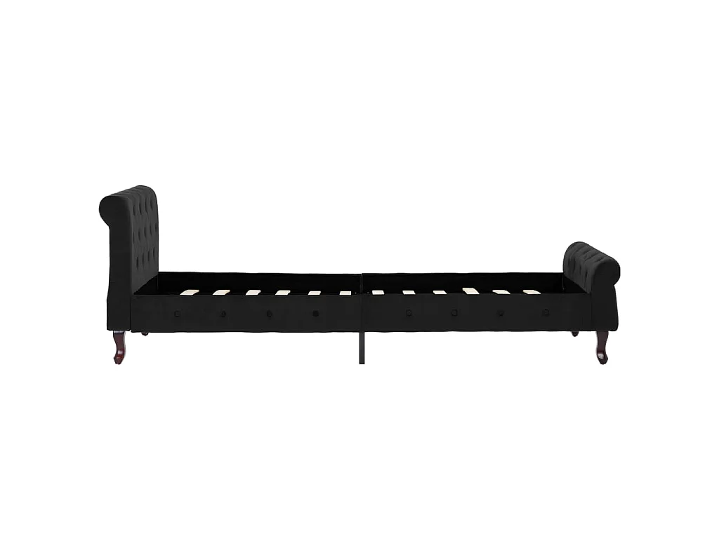 Estrutura de cama 90x200 cm veludo preto