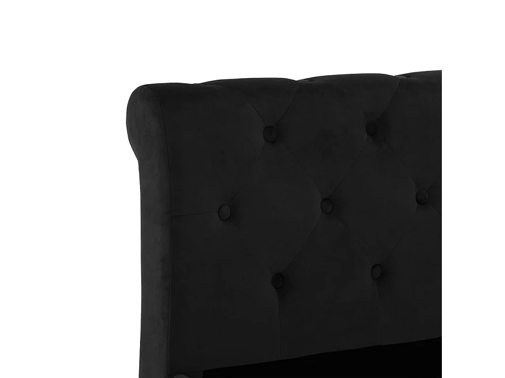 Estrutura de cama 90x200 cm veludo preto
