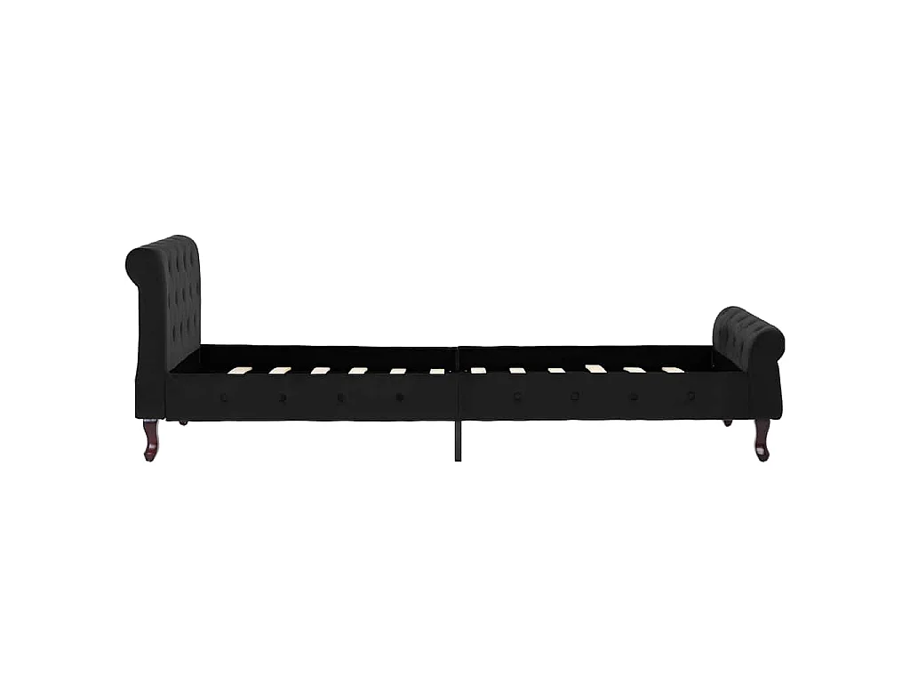 Cadre de lit sans matelas noir velours 90x200 cm
