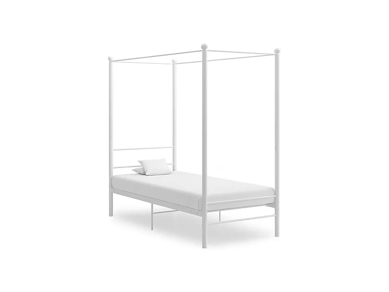 Himmelbett Weiß Metall 100x200 cm