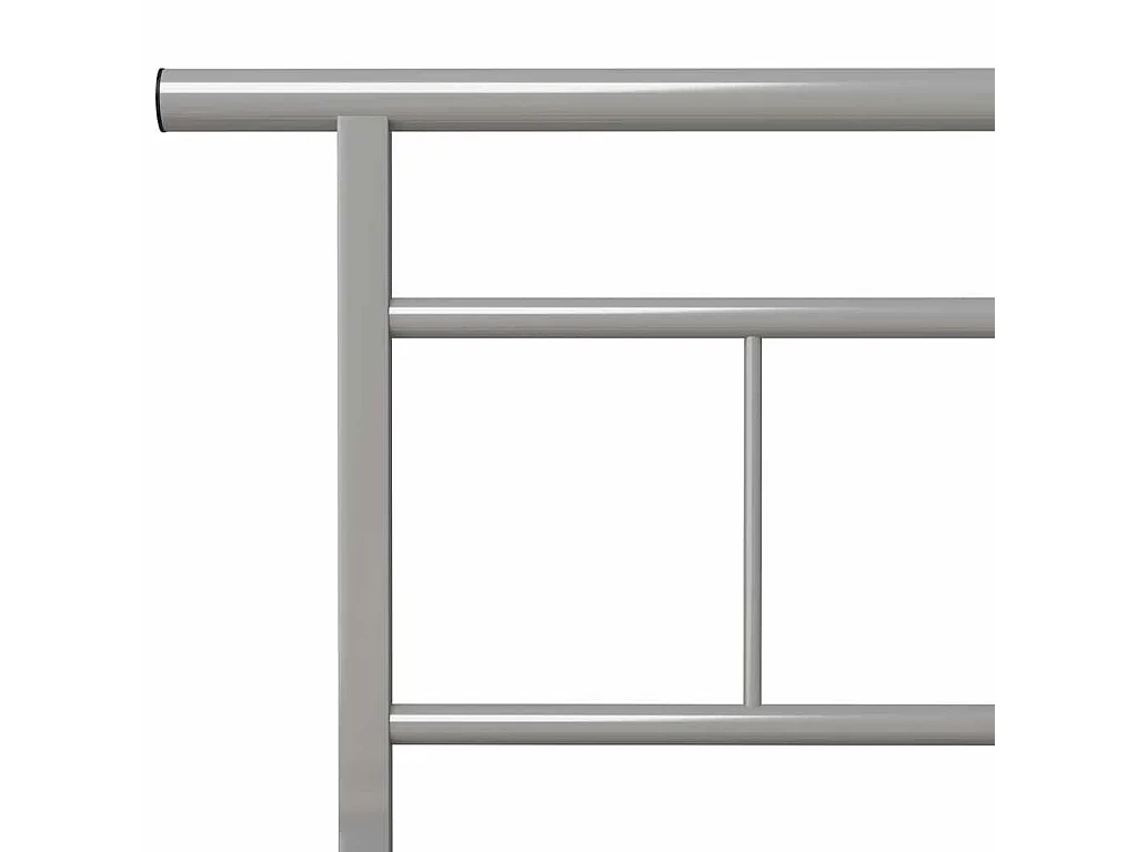 Cadre de lit sans matelas gris métal 100x200 cm