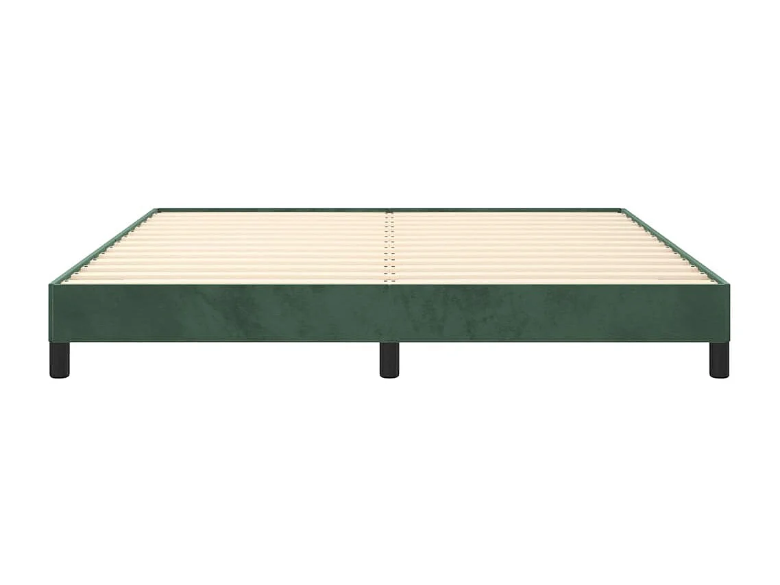 Estrutura de cama sem colchão 180x200 cm veludo verde-escuro