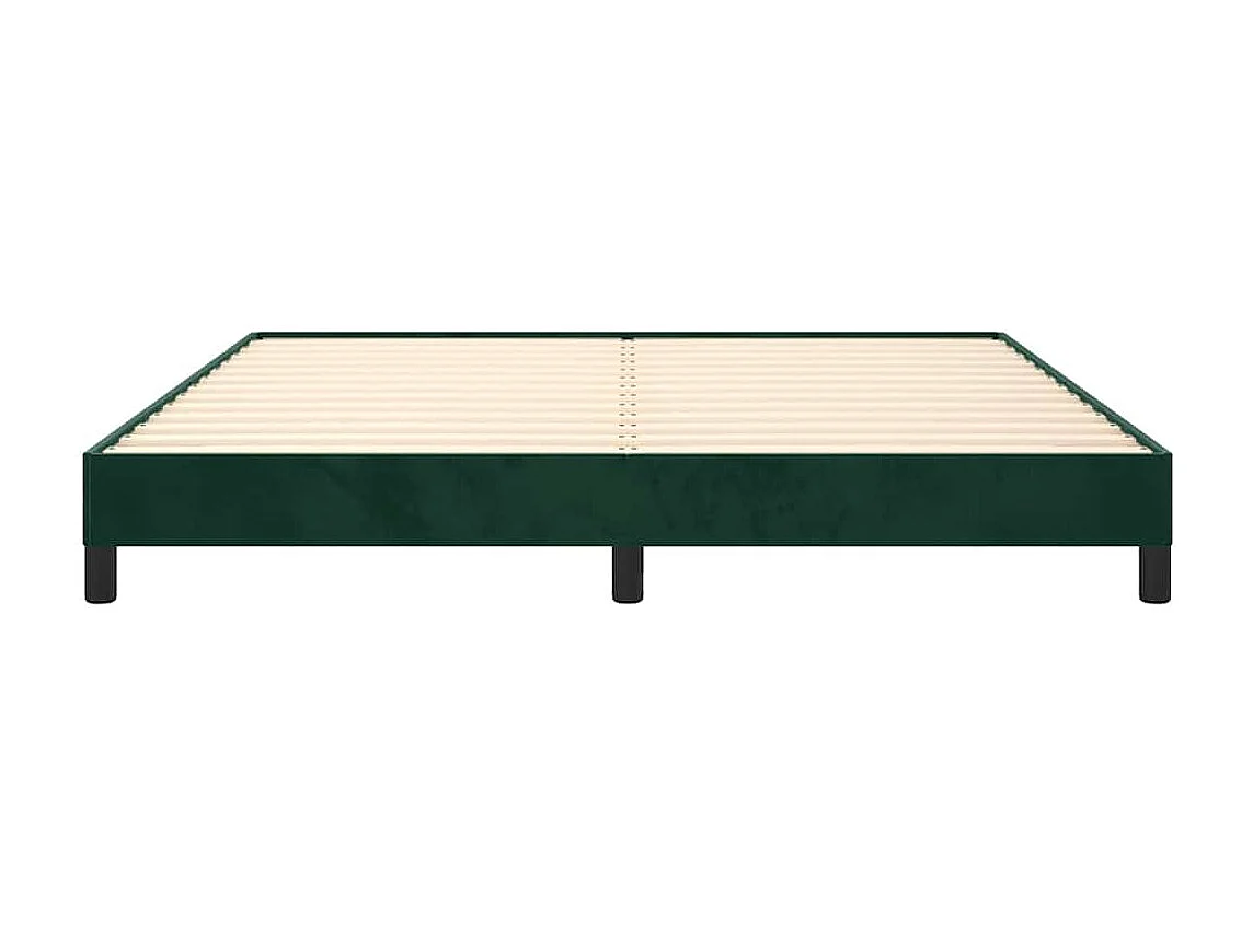 Cadre de lit sans matelas vert foncé 180x200 cm velours