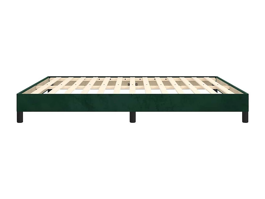 Cadre de lit sans matelas vert foncé 180x200 cm velours