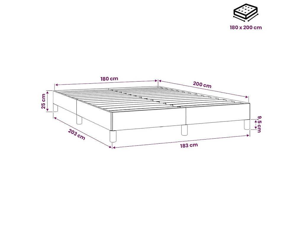 Bedframe zonder matras 180x200 cm fluweel donkergroen