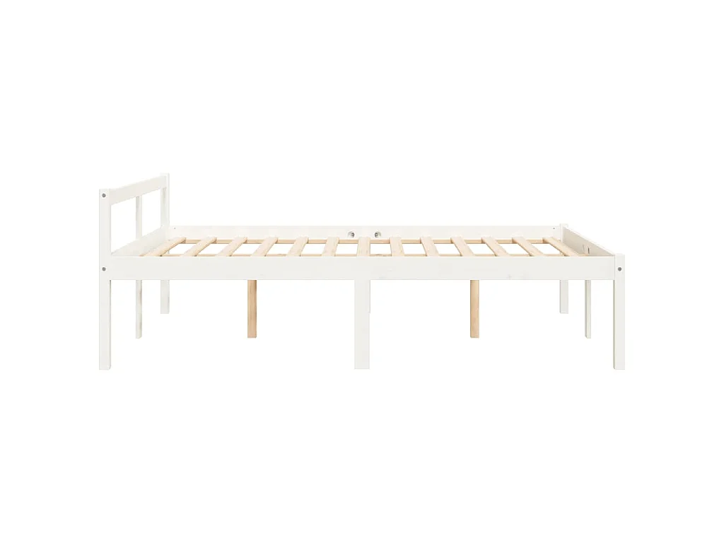 Lit pour personne âgée sans matelas blanc 135x190 cm