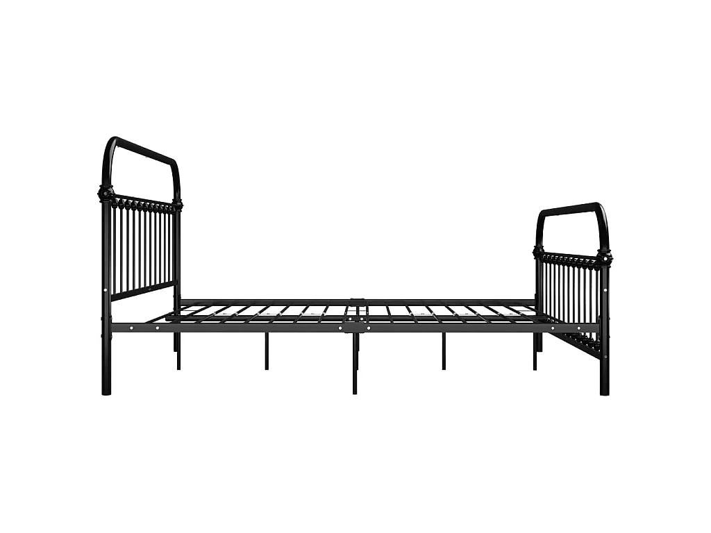 Estrutura de cama em metal 180x200 cm preto