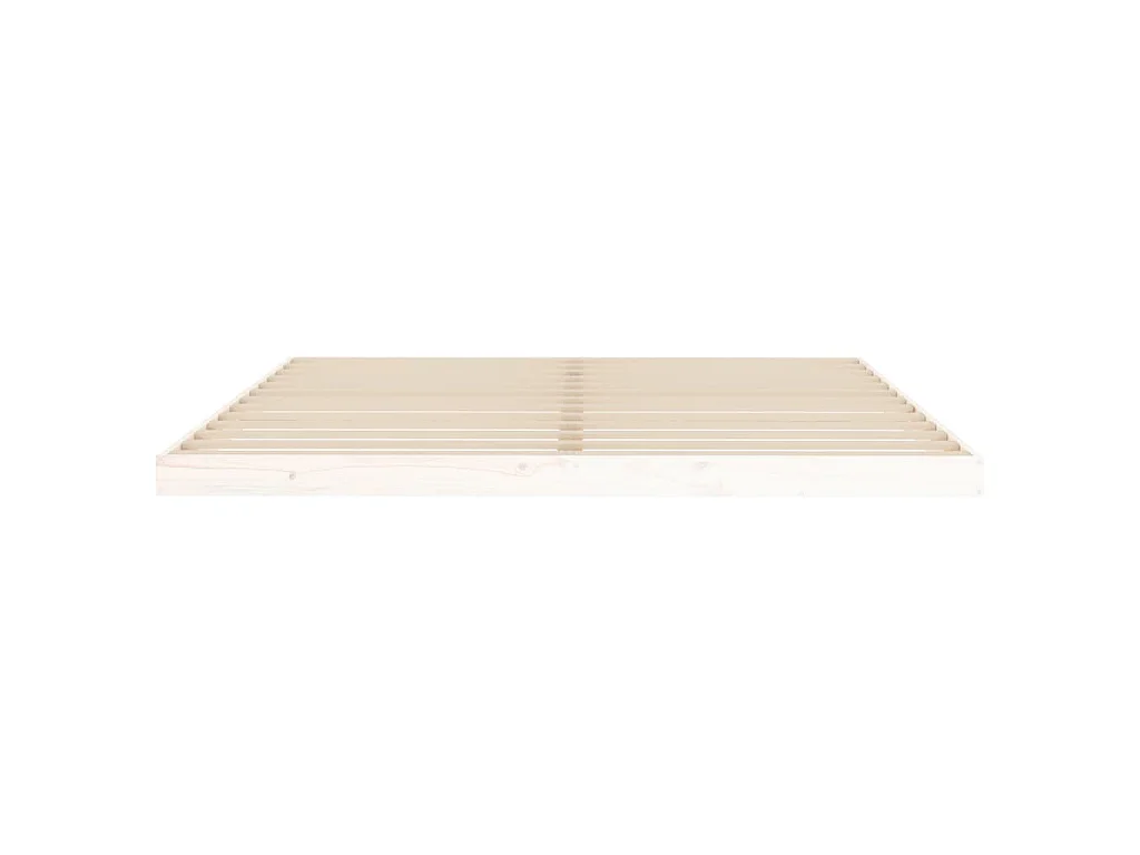 Cadre de lit sans matelas blanc 180x200 cm bois massif de pin