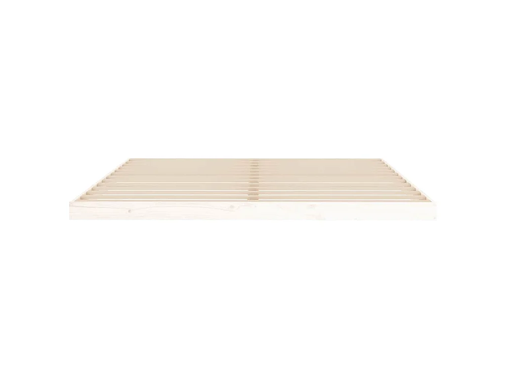 Cadre de lit sans matelas blanc 180x200 cm bois massif de pin