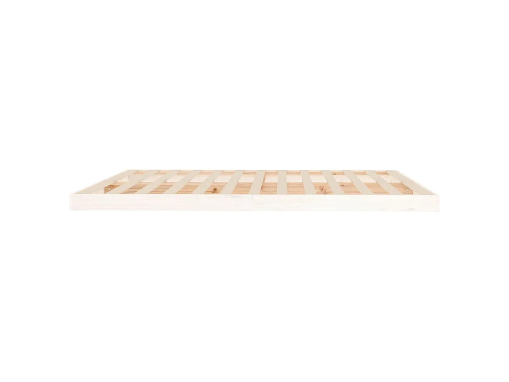Cadre de lit sans matelas blanc 180x200 cm bois massif de pin