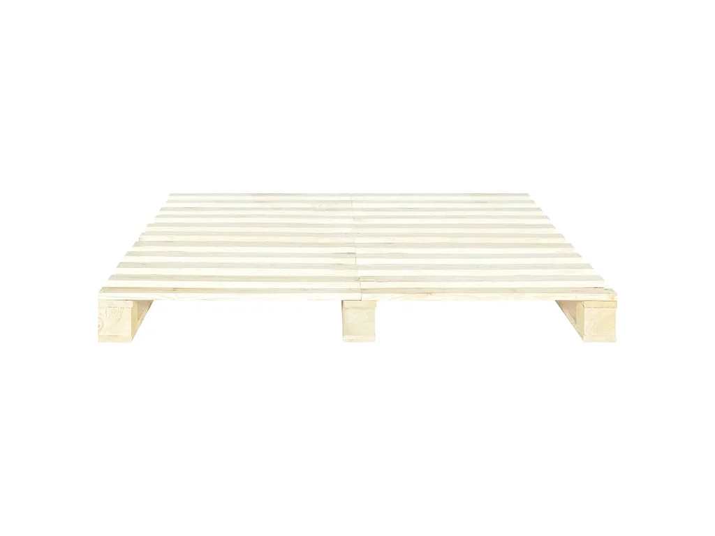 Cadre de lit de palette sans matelas 160x200 cm bois massif pin