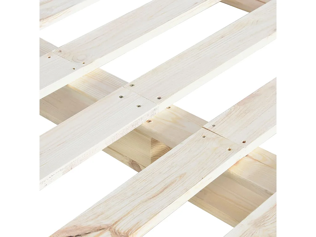 Cadre de lit de palette sans matelas 160x200 cm bois massif pin