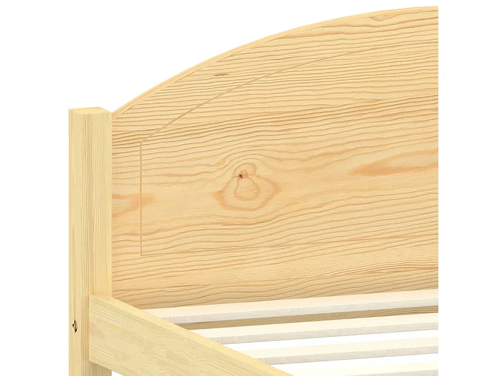 Cadre de lit sans matelas bois massif de pin 140x200 cm