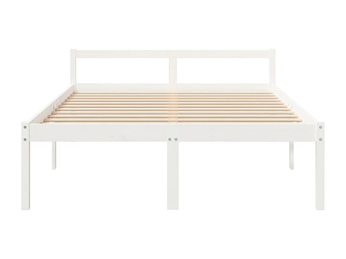 Seniorenbed massief grenenhout wit 160x200 cm