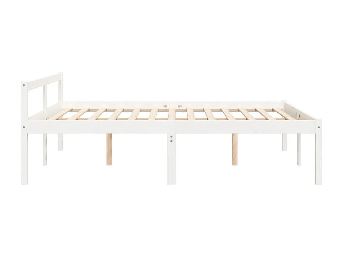 Seniorenbed massief grenenhout wit 160x200 cm