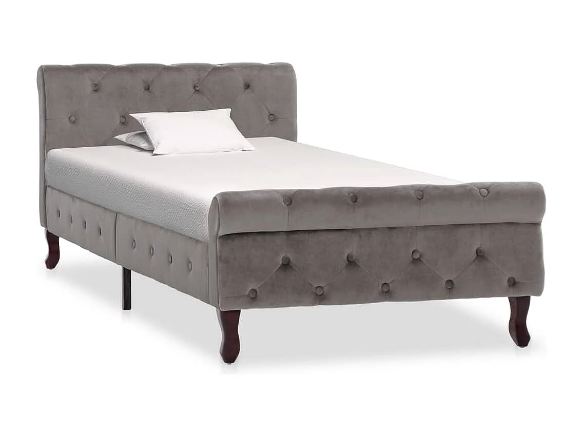 Cadre de lit sans matelas Gris Velours 90x200 cm