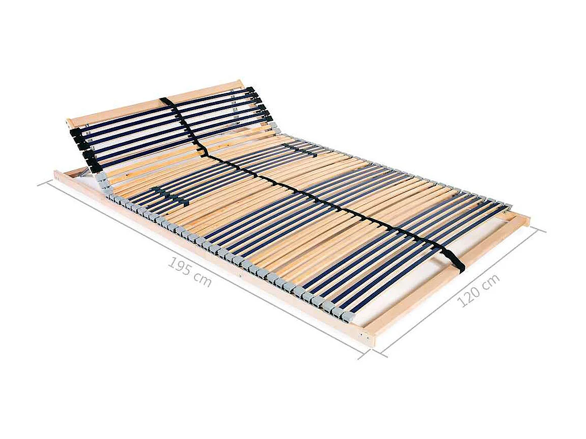 Estrado de ripas com 42 ripas 7 zonas 120x200 cm