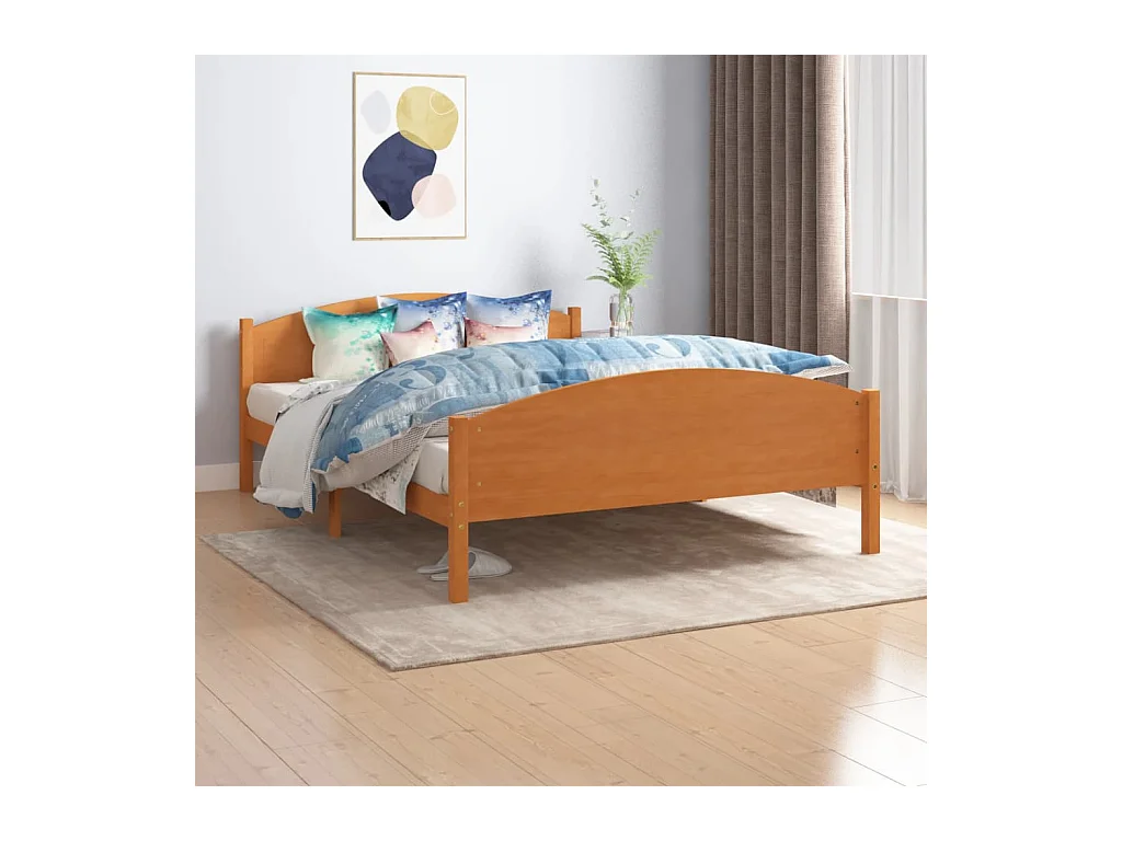 Giroletto senza Materaso Ambrato in Legno di Pino 140x200 cm