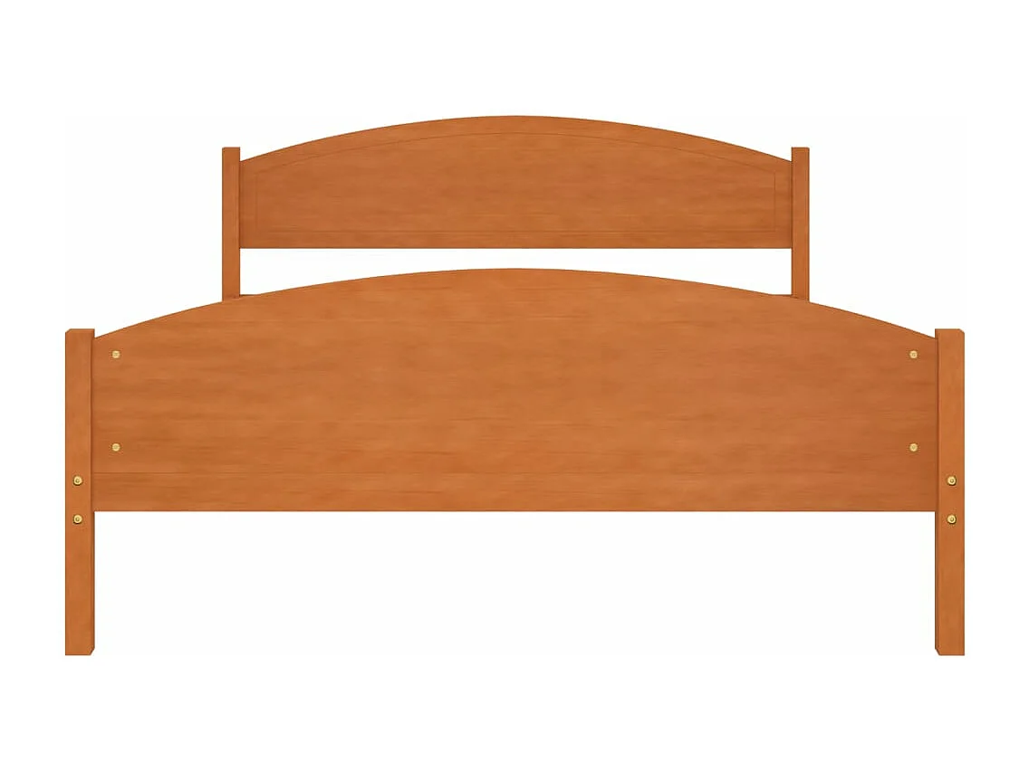 Estrutura de cama 140x200 cm pinho maciço castanho mel