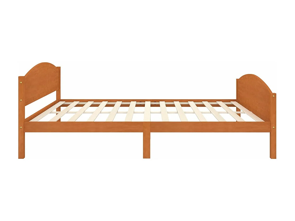 Estrutura de cama 140x200 cm pinho maciço castanho mel