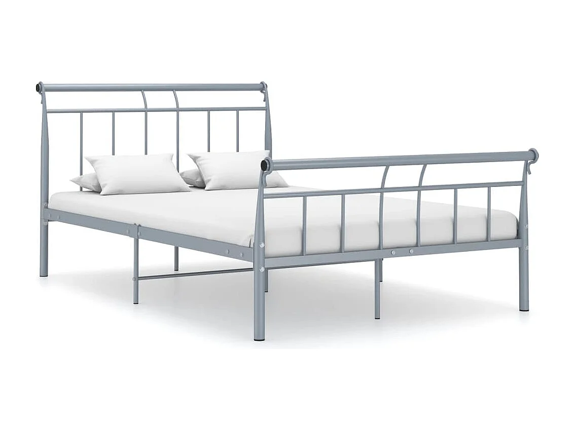 Estrutura de cama 120x200 cm metal cinzento
