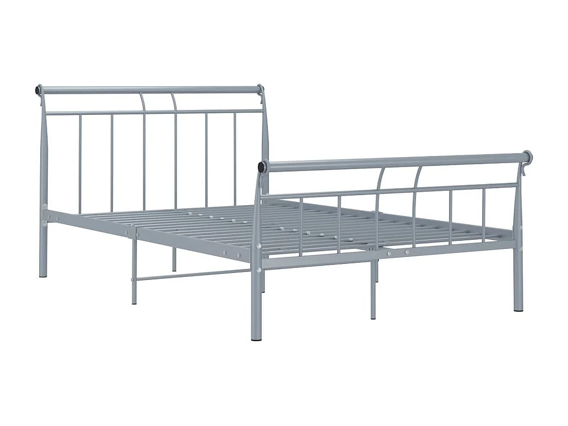 Estrutura de cama 120x200 cm metal cinzento
