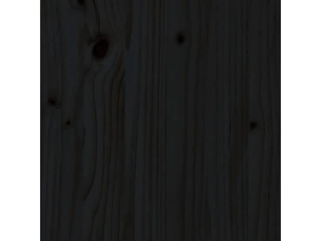 Cadre de lit sans matelas noir 75x190 cm bois de pin massif