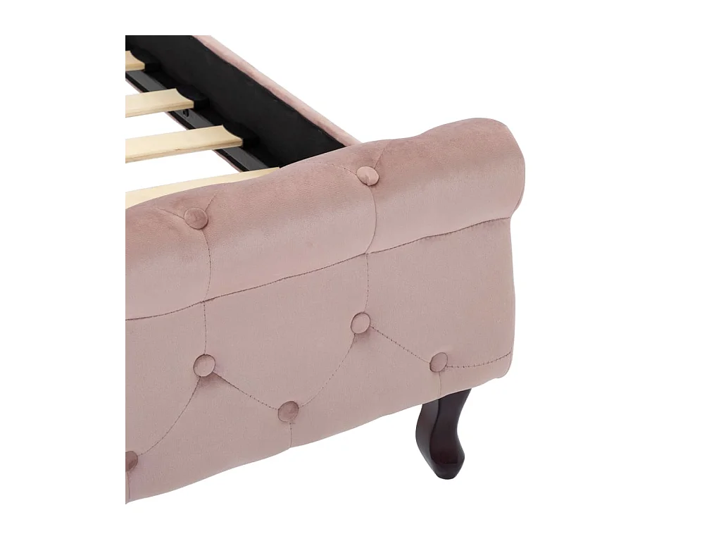 Bettgestell Rosa Samt 200 x 200 cm