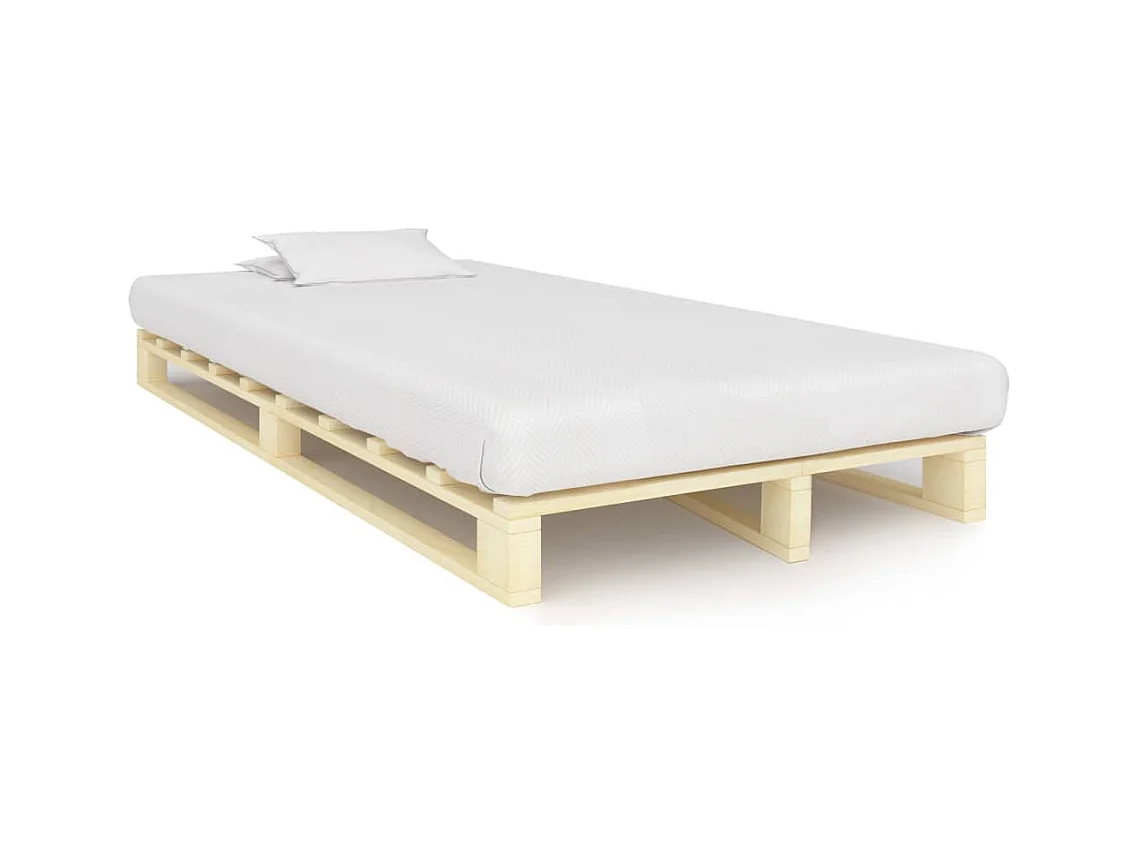 Cadre de lit de palette sans matelas bois pin massif 120x200 cm