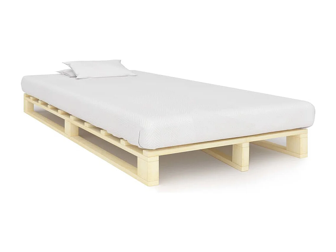 Cadre de lit de palette sans matelas bois pin massif 120x200 cm