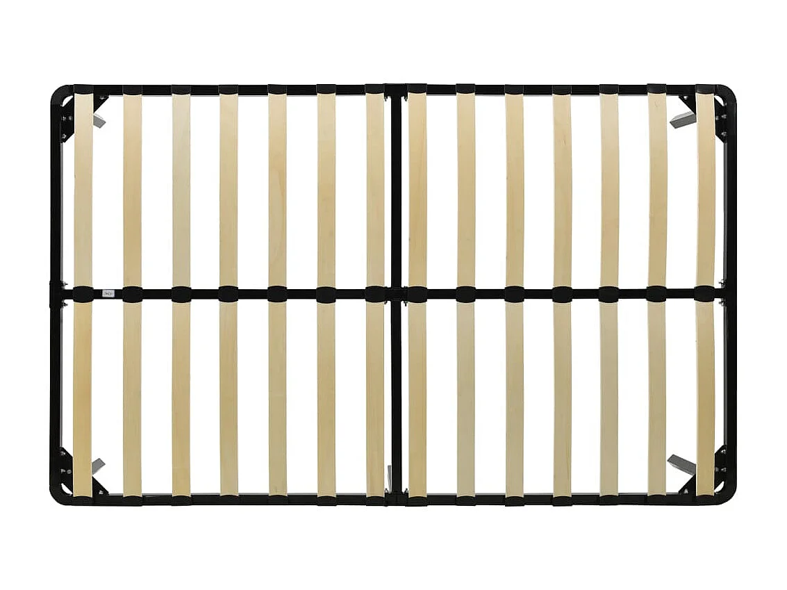 Cadre de lit sans matelas noir métal 140x200 cm