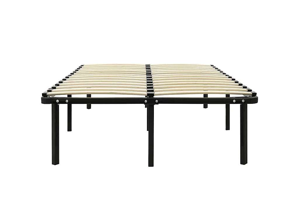 Estructura de cama sin colchón metal negro 140x200 cm