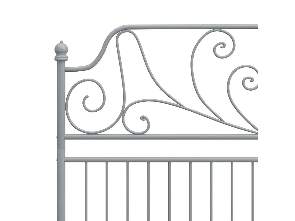 Bettgestell Grau Metall 160x200 cm