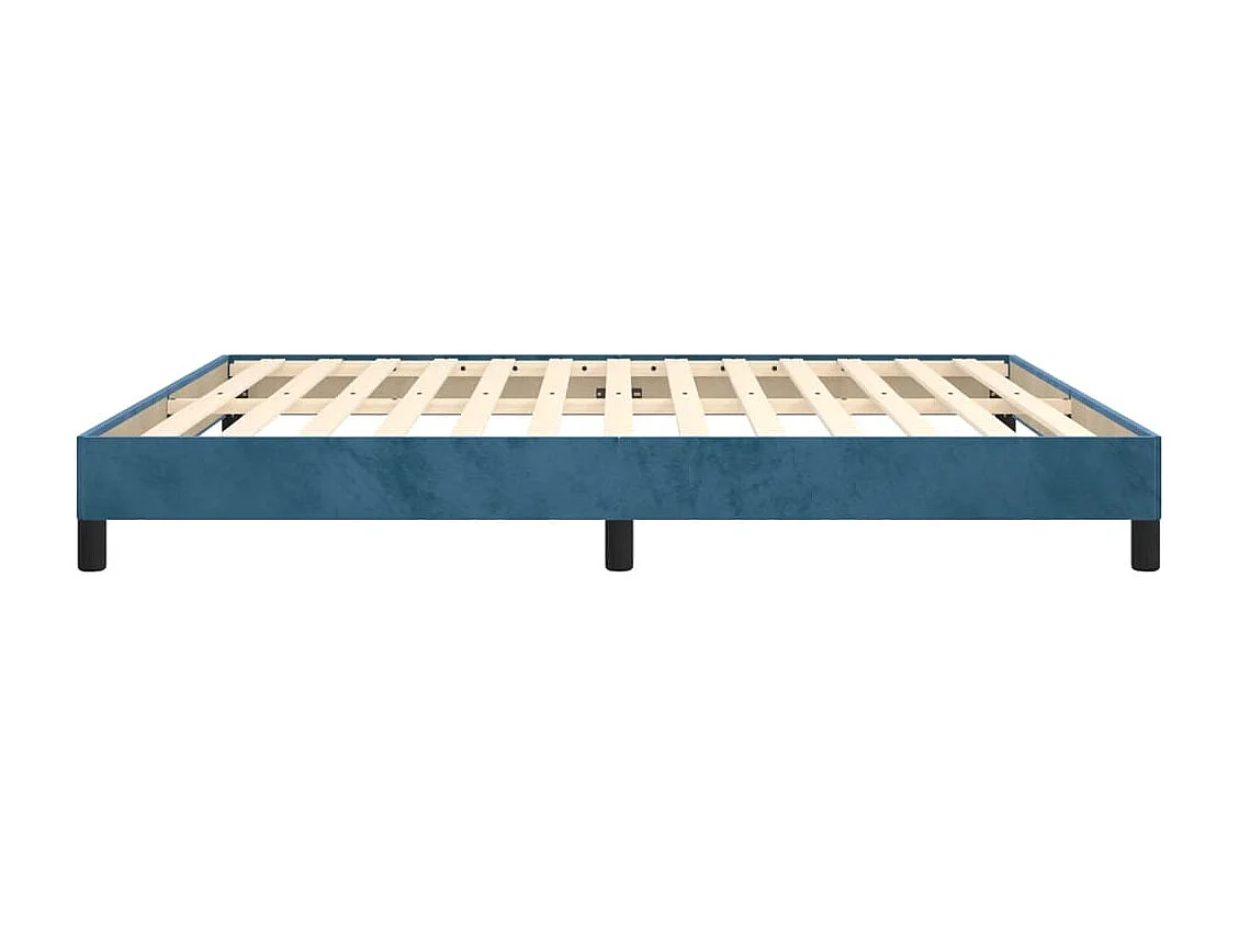 Estructura de cama sin colchón terciopelo azul oscuro 180x200cm