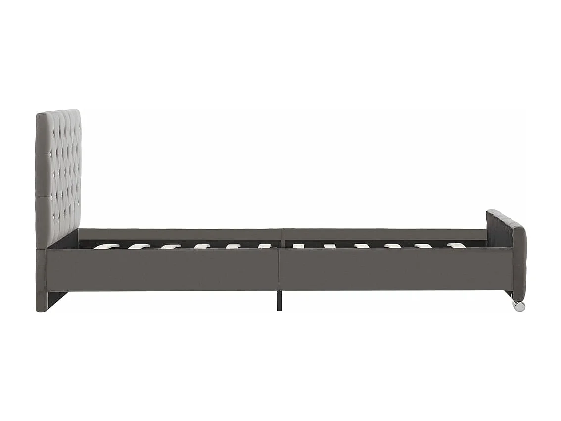 Bettgestell Grau Samt 100x200 cm
