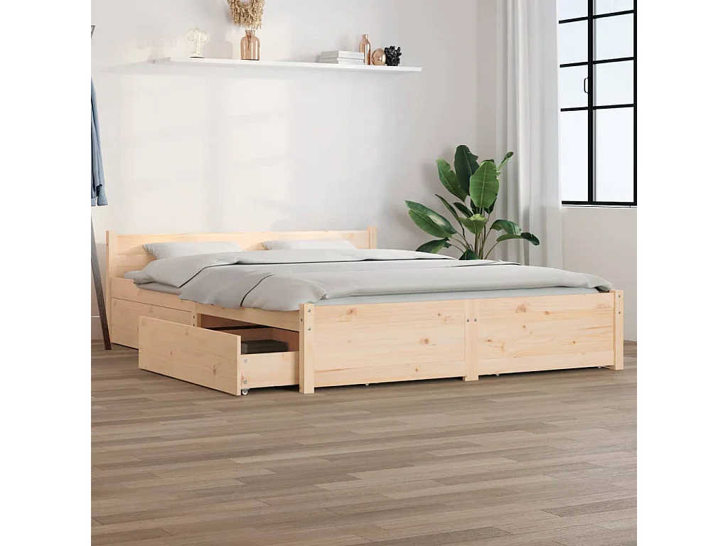 Bett mit Schubladen 150x200 cm