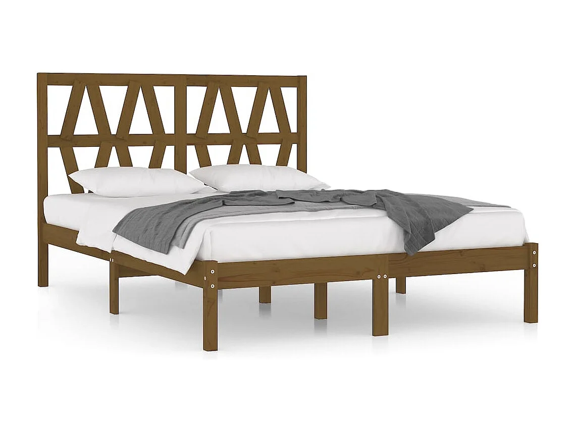 Massivholzbett Honigbraun Kiefer 120x200 cm