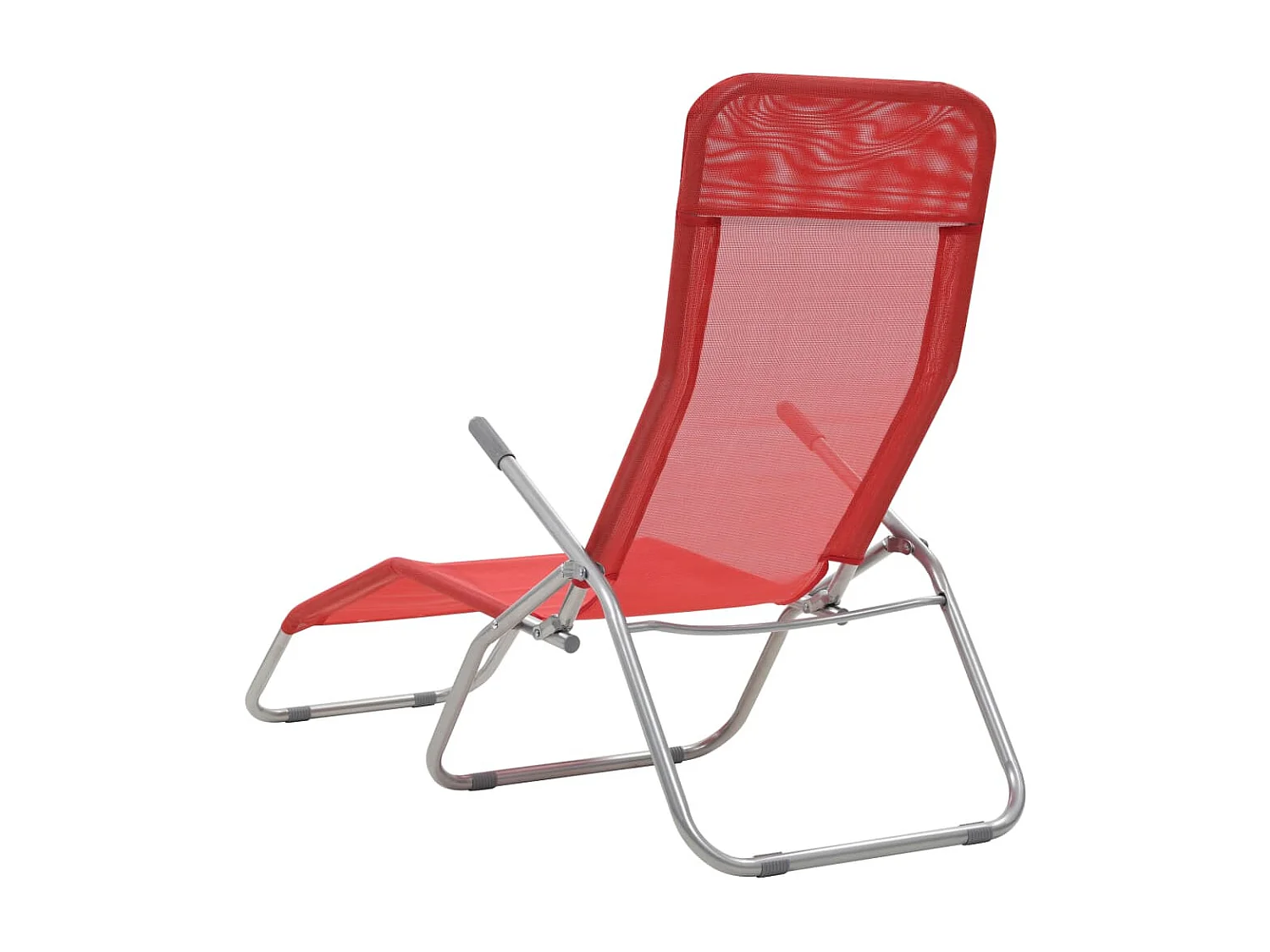 Chaises longues pliables lot de 2 Textilène Rouge