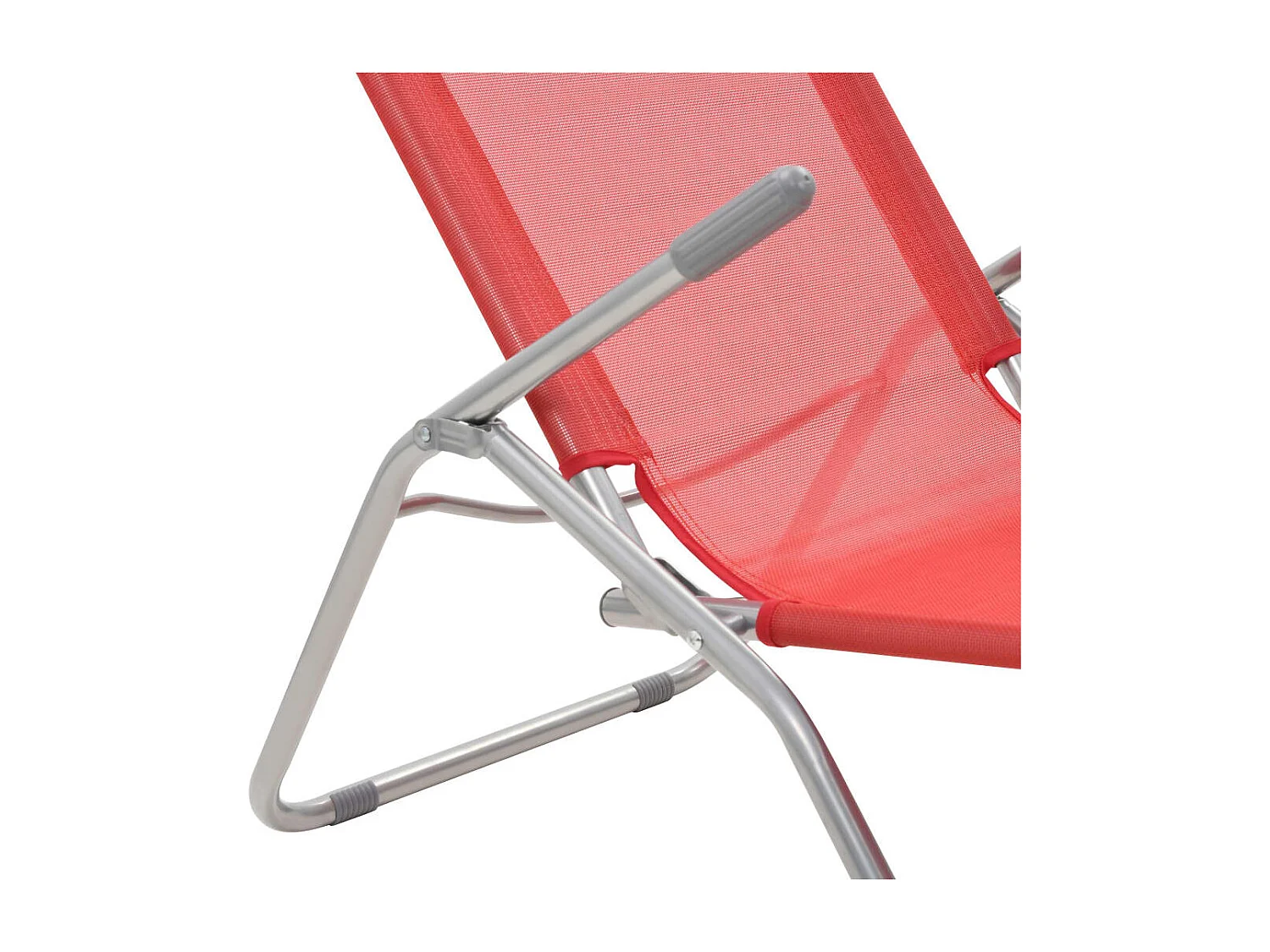 Chaises longues pliables lot de 2 Textilène Rouge
