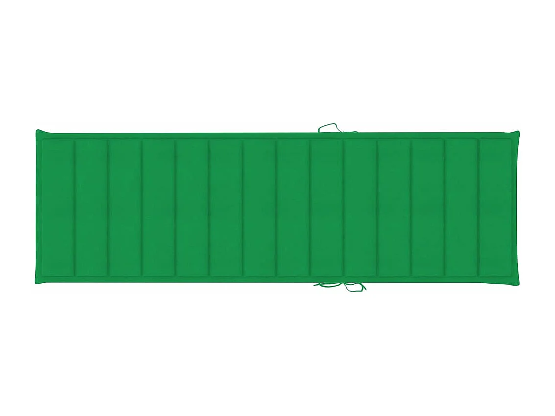 Chaise longue double et coussins vert Bois de pin imprégné