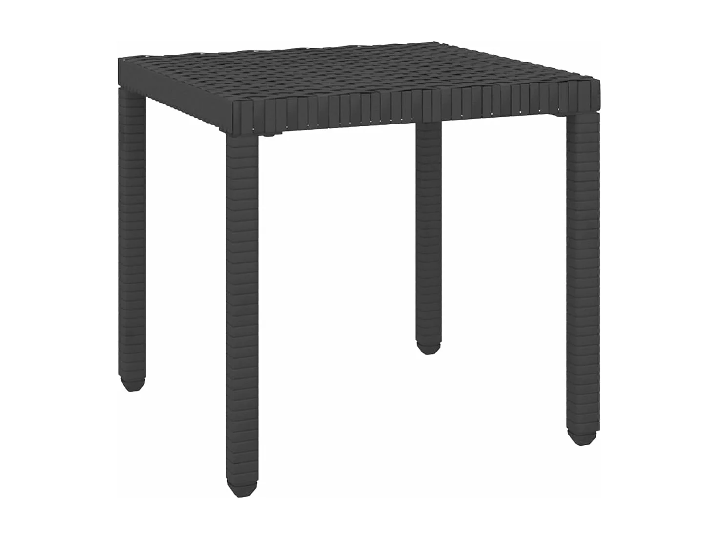 Sonnenliegen 2 Stk. mit Tisch Poly Rattan Schwarz