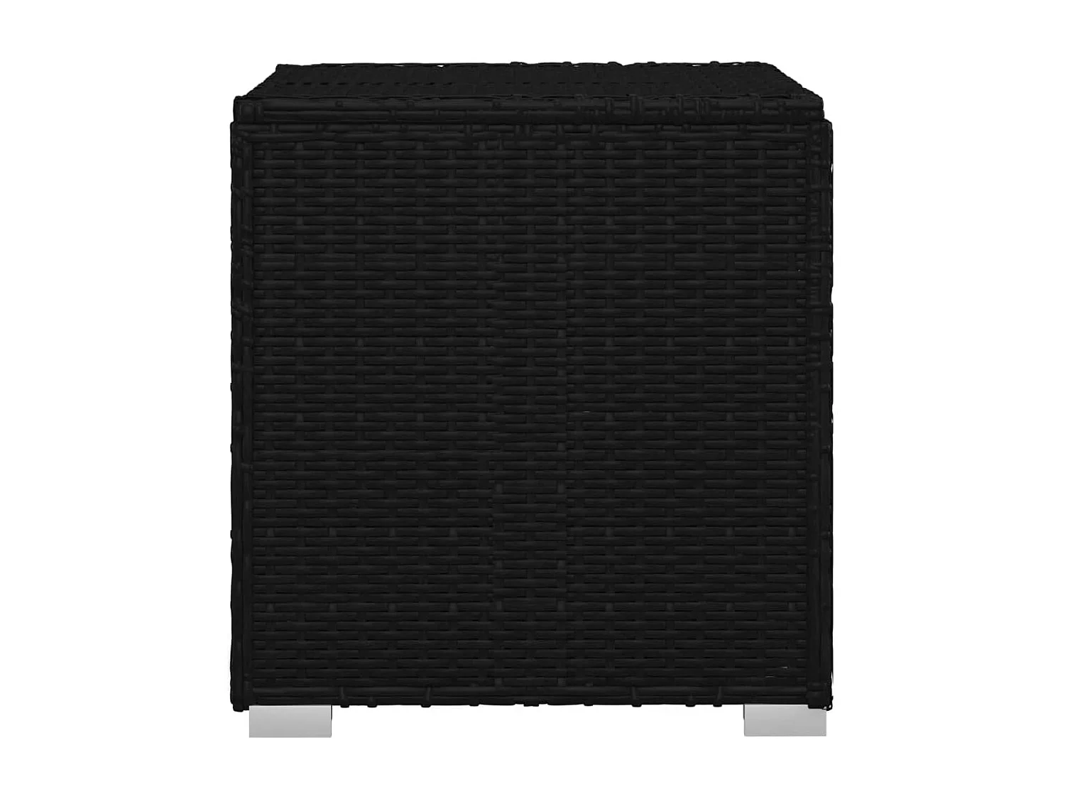 3-tlg. Garten-Sonnenliegen mit Teetisch Poly Rattan Schwarz